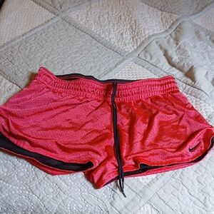 Nike Pink and Black Athletic Shorts Moisture-Wicking Lightweight